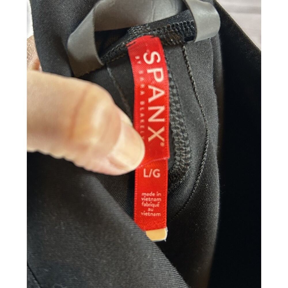 Spanx Tailored Jacket Womens Large Black Open Front Drape Blazer - Picture 6 of 7